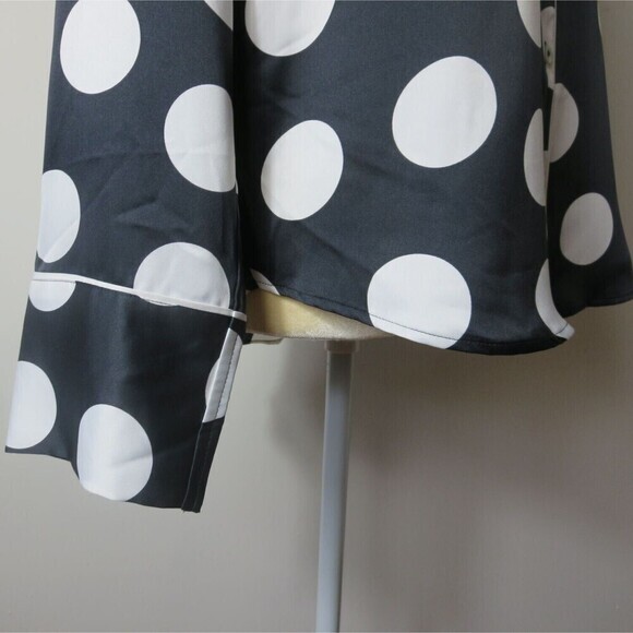 VICTORIA'S SECRET Afterhours Satin Sleep Top Sz S Black/White Made in Indonesia. - Picture 9 of 11